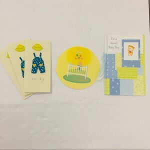 baby shower greeting card lot Of 5 paper magic group no envelopes Unused.